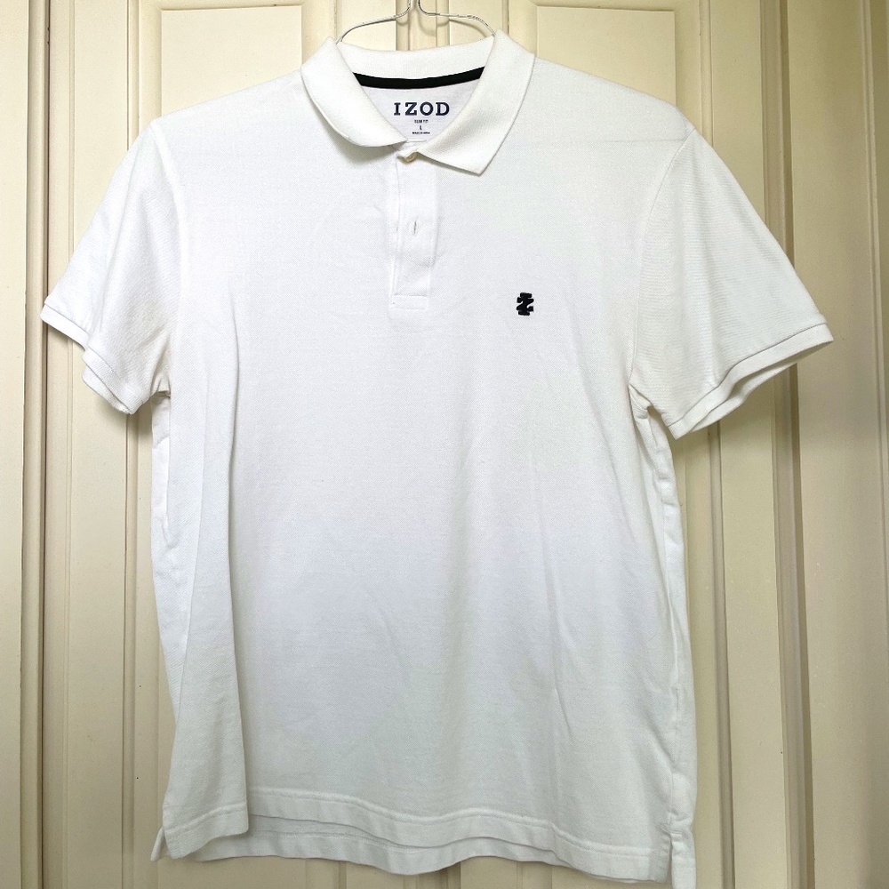 White IZOD pique polo